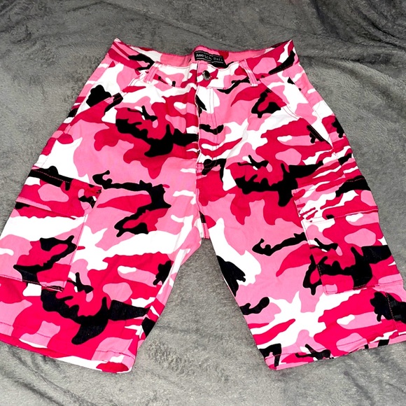 Shorts Womens Pink Camouflage Cargo Shorts Poshmark